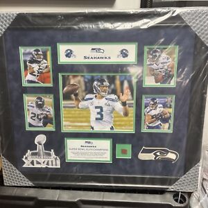 NEW 24”x28” Seattle Seahawks Super Bowl XLVIII Plaque Game Ball Fanatics
