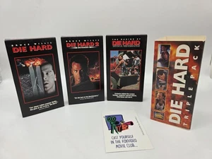 vtg 1995 VHS BOX SET • DIE HARD triple pack BRUCE WILLIS the making VENGEANCE - Picture 1 of 4