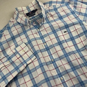 Camisa de Vineyard Vines Ref Azul Camisa Murray Ajustada a Cuadros Con Botones XL - Imagen 1 de 9