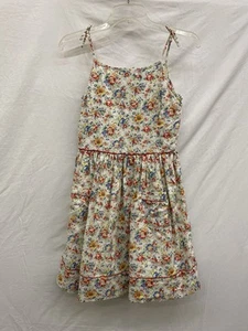 Polo Ralph Lauren Girls Sz 12 Cotton Dress w/ Pockets Spaghetti Straps Floral - Picture 1 of 9