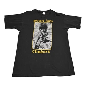 Vintage 1992 FOTL Pearl Jam Choices Lollapalooza Exclusive Shirt Men's XL FLAWS - Picture 1 of 10