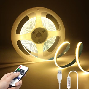 DC5V COB LED Strip with Dimmable Remote Control 2/5M White/Warm White COB Strip - Picture 1 of 9