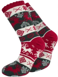 Strick-Kuschelsocken – Mit Norwegermotiv, ABS & Flauschigem Innenfutter - Bild 1 von 7