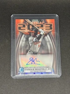 ENRIQUE BRADFIELD JR. 2023 BOWMAN CHROME DRAFT CLASS OF 2023 AUTO - Picture 1 of 2