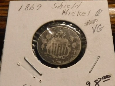 1869 Shield Nickel ~ VG condition - Image 1 of 3