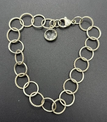 7" Sterling Silver Cable Link Bracelet 5.9 Grams Y10 - Image 1 of 4