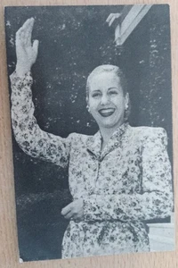 Photo Printed Eva Peron Evita Card Size 5 1/2" x 3 1/2" Very Nice - Picture 1 of 1