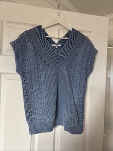 Next Summer Blue Knitted Tank Size Medium - Picture 1 of 8