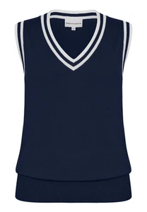 ROHNISCH Golf Ladies Adele Knitted Sweater Vest in Navy - Size Medium 36" Chest - Picture 1 of 3