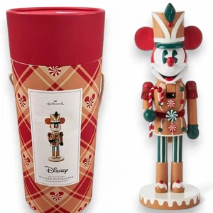 Hallmark 13.5” GINGERBREAD BOY MICKEY MOUSE CASCANUECES Madera Disney Bastón de Caramelo - Imagen 1 de 9