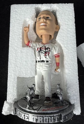 MIKE TROUT SIGNED BOBBLEHEAD SGA ANGELS THE CYCLE PSA/DNA - Image 1 of 4