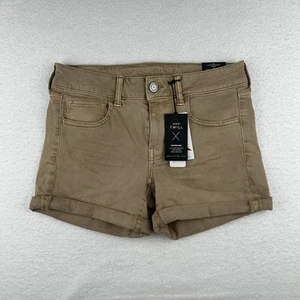 American Eagle Outfitters Women's Size 8 Twill Skindigo Midi Low Rise Shorts NWT - Picture 1 of 11
