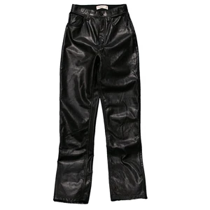 Abercrombie & Fitch Hose Damen 24 90er Straight Ultra High Rise Kunstleder - Bild 1 von 7