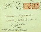 FRANCE 1903 15c PAIR ON COVER FROM PARIS TO GENEVE SWITZERLAND