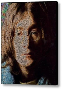 John Lennon Imagine Lyrics Incredible Mosaic Framed Print Limited Edition w/COA - Picture 1 of 2