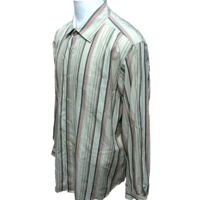 Tommy Bahama Jeans Island Modern Fit Men's Size XL Stripe Cotton Casual Shirt - Image 1 of 4