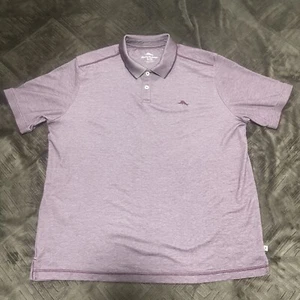 Tommy Bahama Mens Polo Shirt XL Burgundy Sail Fish Embroidered - Picture 1 of 6
