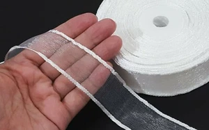 1" 25mm - 30yds / 27mt /Roll Soft Sheer White Organza Ribbon Wrap Edge OF12 - Picture 1 of 7