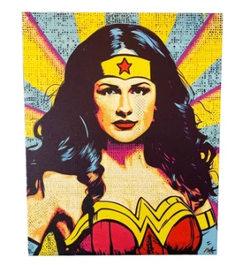 Wonder Woman Pop Art Abstract Print Canvas Comic Art Superhero Movie Artwork - Picture 1 of 1