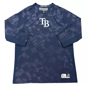 Nike Pro Tampa Bay Rays 3/4 Arm Shirt Herren XXL Blau Hyper Cool Center Swoosh - Bild 1 von 7