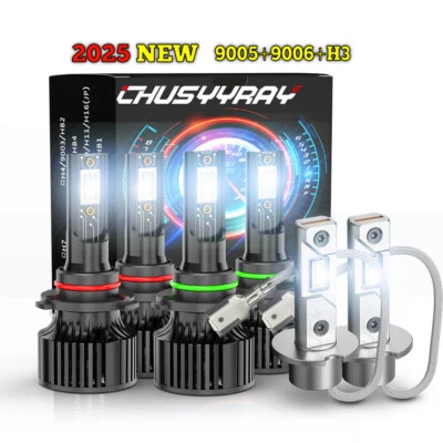 Combo de faros LED altos bajos + faros antiniebla blancos para Chrysler Daytona 1993 Foto 1 de 4