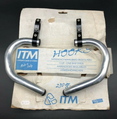 VINTAGE ITM HOOKS TIME TRIAL TRIATHLON CRONO BAR HANDLEBAR EXTENSIONS NOS NIB  - Immagine 1 di 3