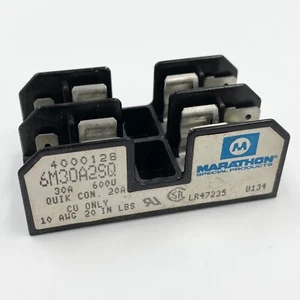 Soporte de fusibles Marathon 6M30A2SQ 2 polos 30A 600V clase M fusible - Imagen 1 de 4