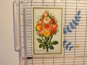 Vintage Peter Henderson & Co. Bouquet Collection of Roses New York Trade Card - P01 - Bild 1 von 2