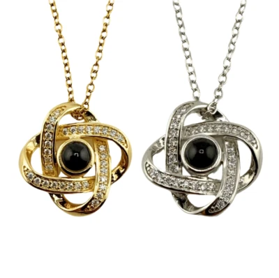 Collar Caja Amore - Collar Proyección Nudo Infinito con Mensaje Secreto Foto 1 de 4