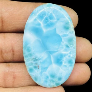 79 Cts Natural Larimar 46x29mm Loose Pendant Size Huge Cabochon Gemstone - Picture 1 of 9