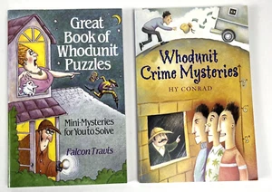 Whodunit Puzzle Books Set - Great Book of Whodunits/ Whodunit Crime Mysteries - Picture 1 of 12