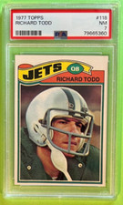 1977 Topps RICHARD TODD #118 New York Jets Rookie RC Football Card PSA 7 NM
