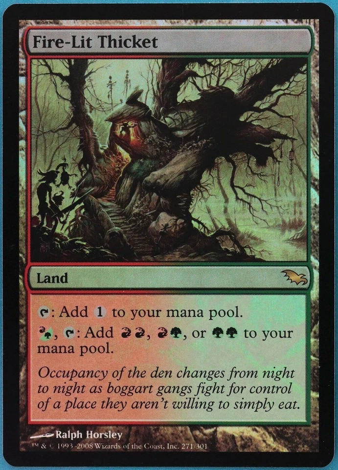 Fire-Lit Thicket FOIL Shadowmoor LP/EX Land Rare MAGIC - Image 1 of 1