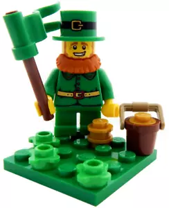 NEW LEGO LEPRECHAUN MINIFIG LOT st patrick's day irish pot of gold 4 leaf clover - Picture 1 of 1