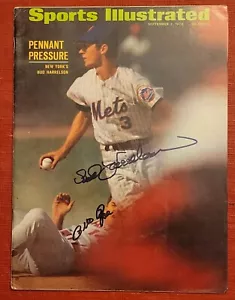 Pete Rose & Bud Harrelson signed Sports Illustrated 9/7/70 Zeitungskiosk RARE record - Bild 1 von 6