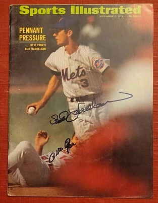 Pete Rose & Bud Harrelson signed Sports Illustrated 9/7/70 Newsstand RARE record - Image 1 of 4