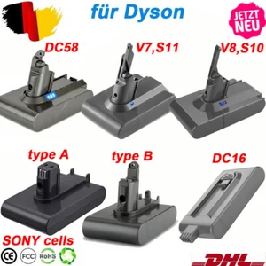 Li-Ion Akku für Dyson V6 V7 V8 DC58 SV03 DC12 DC16 DC44 DC34 DC35 (Type A/B) S10 - Bild 1 von 19