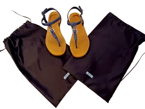 Prada Sandalen blau Leder Riemchen Größe 35,5 mit Staubbeutel - Bild 1 von 10