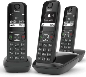 Gigaset AS690 Trio Telefono Cordless Portatili per Chiamate Interne ed Esterne - Zdjęcie 1 z 6
