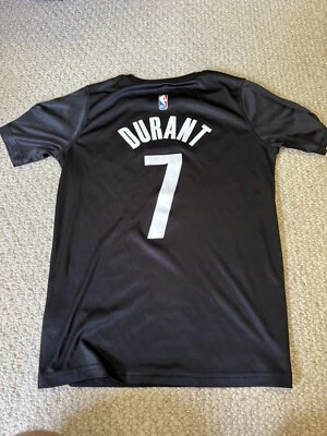 Youth Medium 10/12 Brooklyn Nets Basketball Kevin Durant Boys Black Shirt - Image 1 of 4