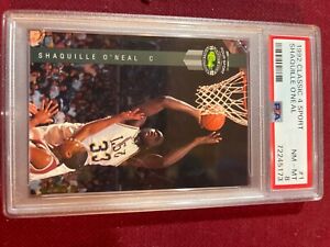 1992 CLASSIC 4 SPORT SHAQUILLE ONEAL #1 ROOKIE RC LSU HOF PSA 8 NM-MT