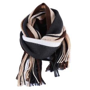 Striped Korean Style Winter Men Scarves 4 Colors Simple Keep Warm Winter New R - Picture 1 of 15