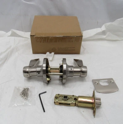 Probrico Passage 门杠杆手柄大厅和壁橱缎面镍 DL12061SNPS — 第 1/4 张图片