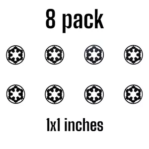 Galactic Empire 1 x1 Die-Cut Vinyl Decal Sticker Set, 8 Pack, for Cars, Laptops - Bild 1 von 3