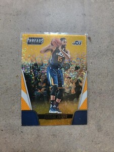 2016-17 Panini Threads Century Proof Orange Dazzle 17/25 Derrick Favors #82