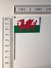1428) 1x 28mm Flagpole with Customized Welsh Wales Flag Banner with Red Dragon