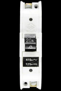 LUPUS 20 AMP MCB INTERRUTTORE CIRCUITO MIDGET BIANCO - Foto 1 di 6