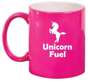 11oz Ceramic Coffee Tea Mug Glass Cup Unicorn Fuel - Picture 1 of 8