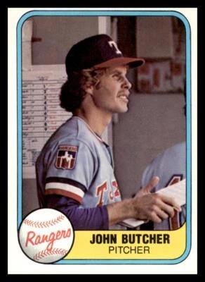 1981 Fleer #635 John Butcher Texas Rangers Rookie - Image 1 of 2