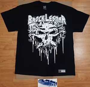 WWE WWF Authentic Wear Brock Lesnar Skull Carnage Black T-Shirt Sz XL NEW Beast - Picture 1 of 7